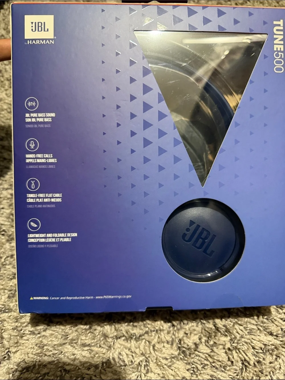 JBL Tune 500 Over-Ear Headphones — Blue